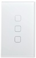 Interrutor inteligente com três botões touch.