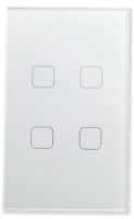 Interrutor inteligente com quatro botões touch.