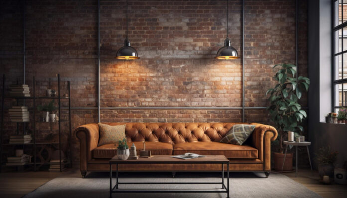 Sala estilo industrial