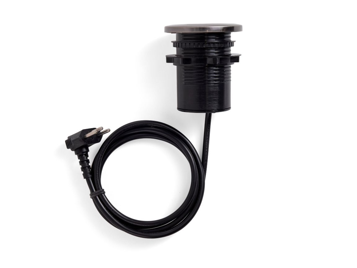 Case Multiuso com tomada e USBs preto com acabamento grafite inteiro da QTMOV Prime