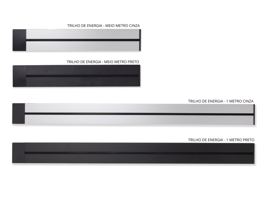 Tamanhos dos Trilhos de energia de sobrepor da QTMOV Prime, linha Power Track