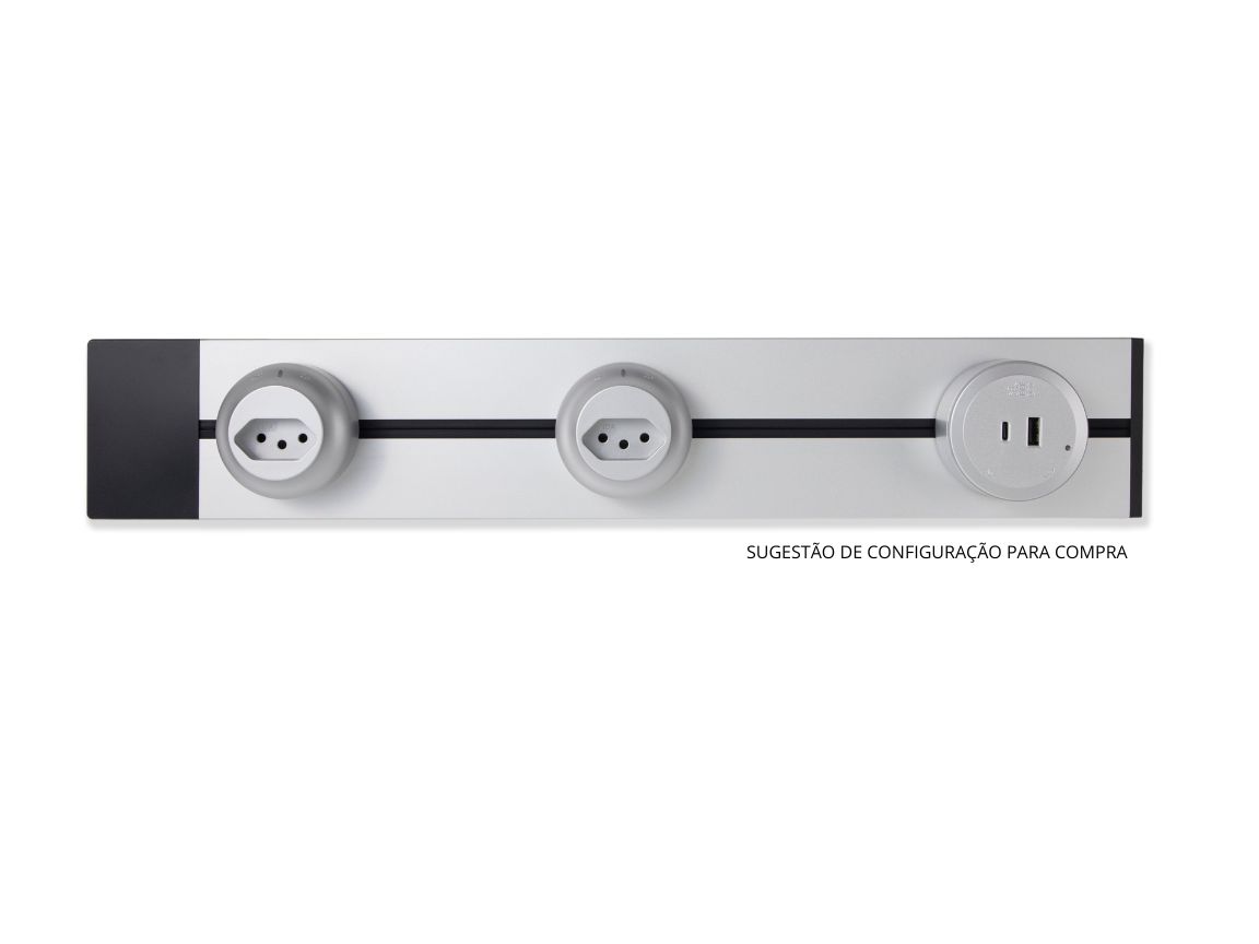 Sugestão de compra do trilho de energia de sobrepor da QTMOV Prime cinza 2NBR + USB Sugestão de compra do trilho de energia de sobrepor da QTMOV Prime cinza 2NBR + USB