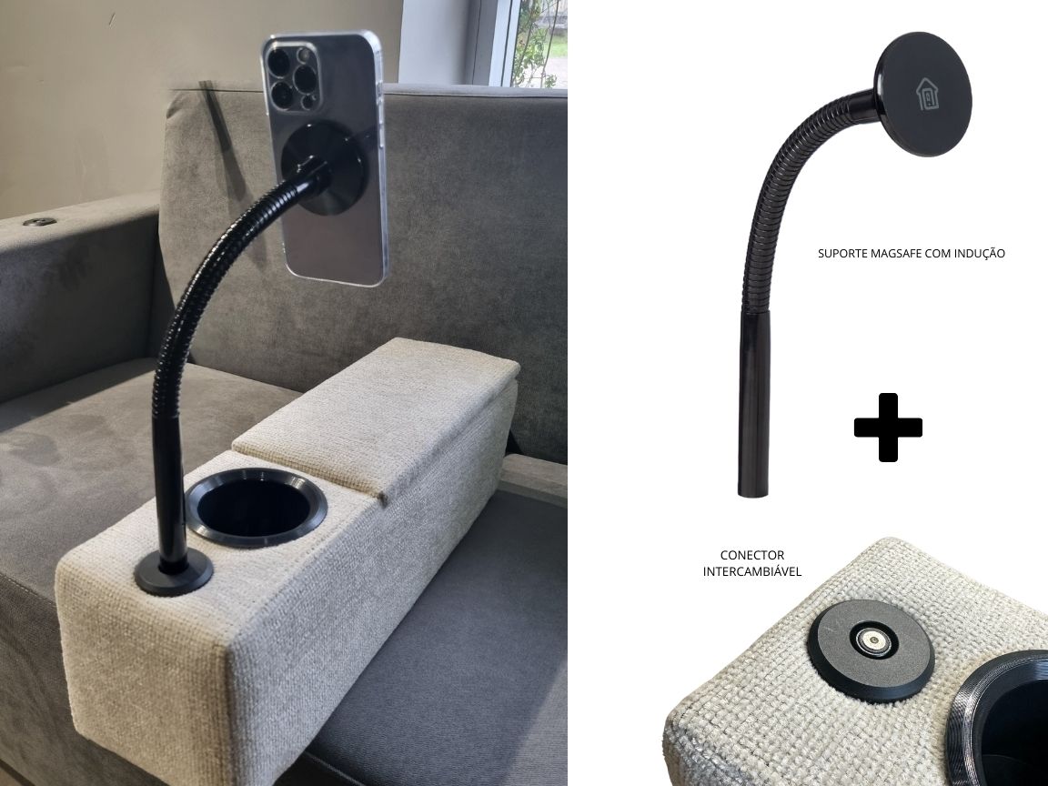Suporte Magsafe com Indução da QTMOV Prime Suporte Magsafe com Indução da QTMOV Prime