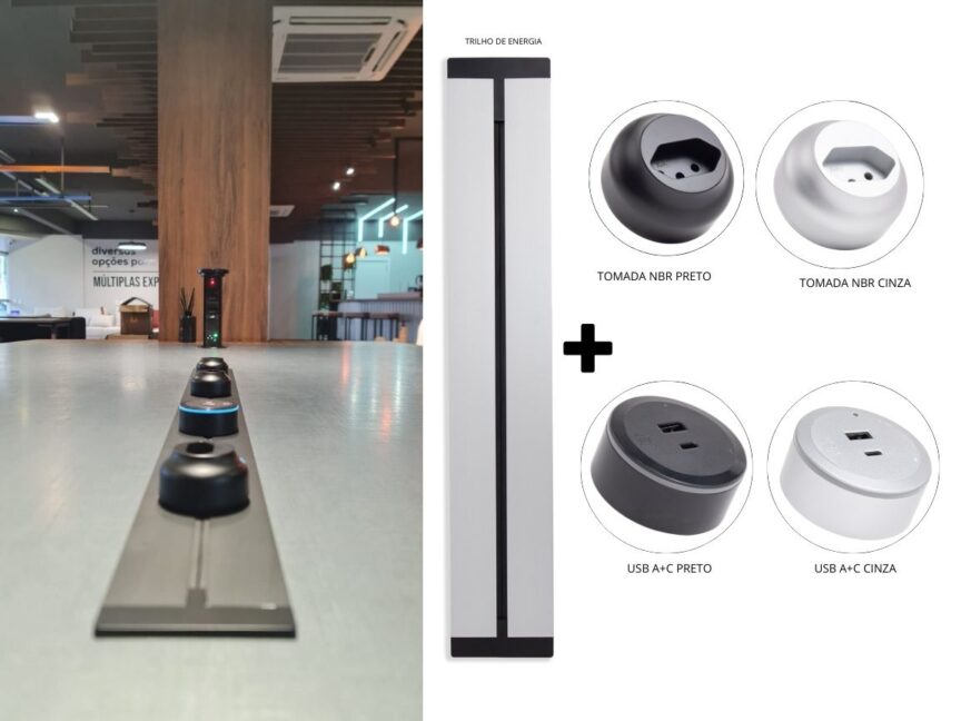 Monte seu Trilho de energia de embutir da QTMOV Prime, linha Power Track