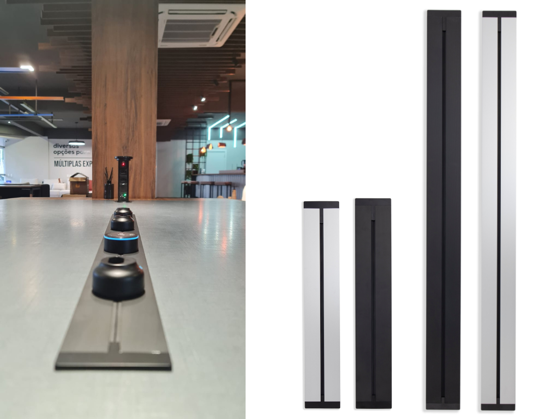 Trilhos de energia de embutir da QTMOV Prime, linha Power Track Trilhos de energia de embutir da QTMOV Prime, linha Power Track