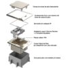 Caixa de Piso a Prova D'agua Waterproof IP66 da QTMOV Prime componentes