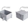 Guia da Caixa de Piso à Prova D'Agua com IP66 - 3 módulos de tomada da QTMOV Prime fechada