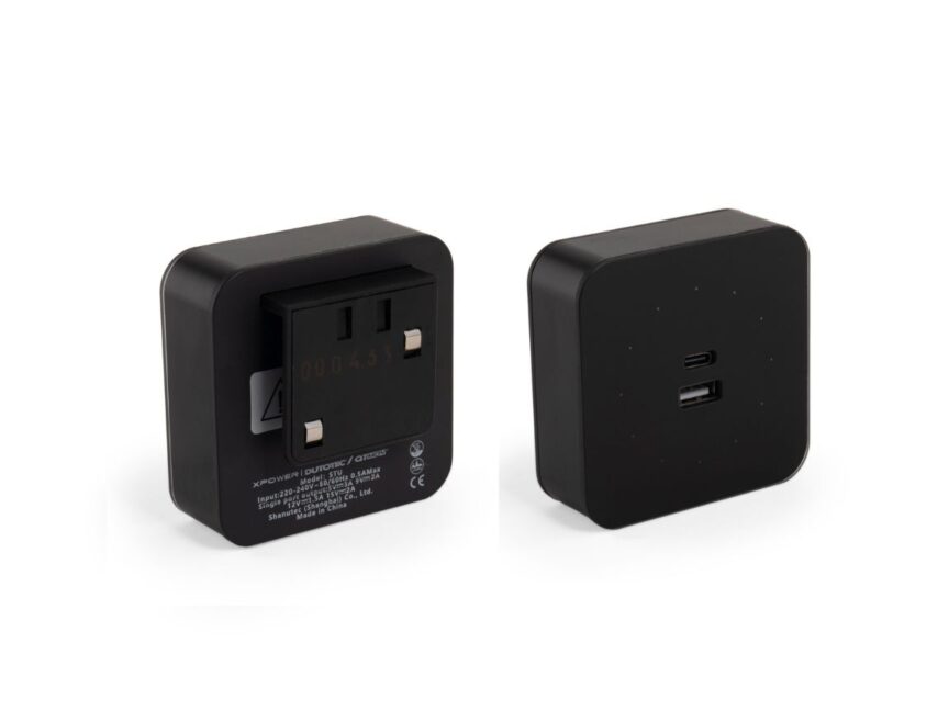 Trilho de Energia XP - Módulo USB A+C preto da QTMOV Prime