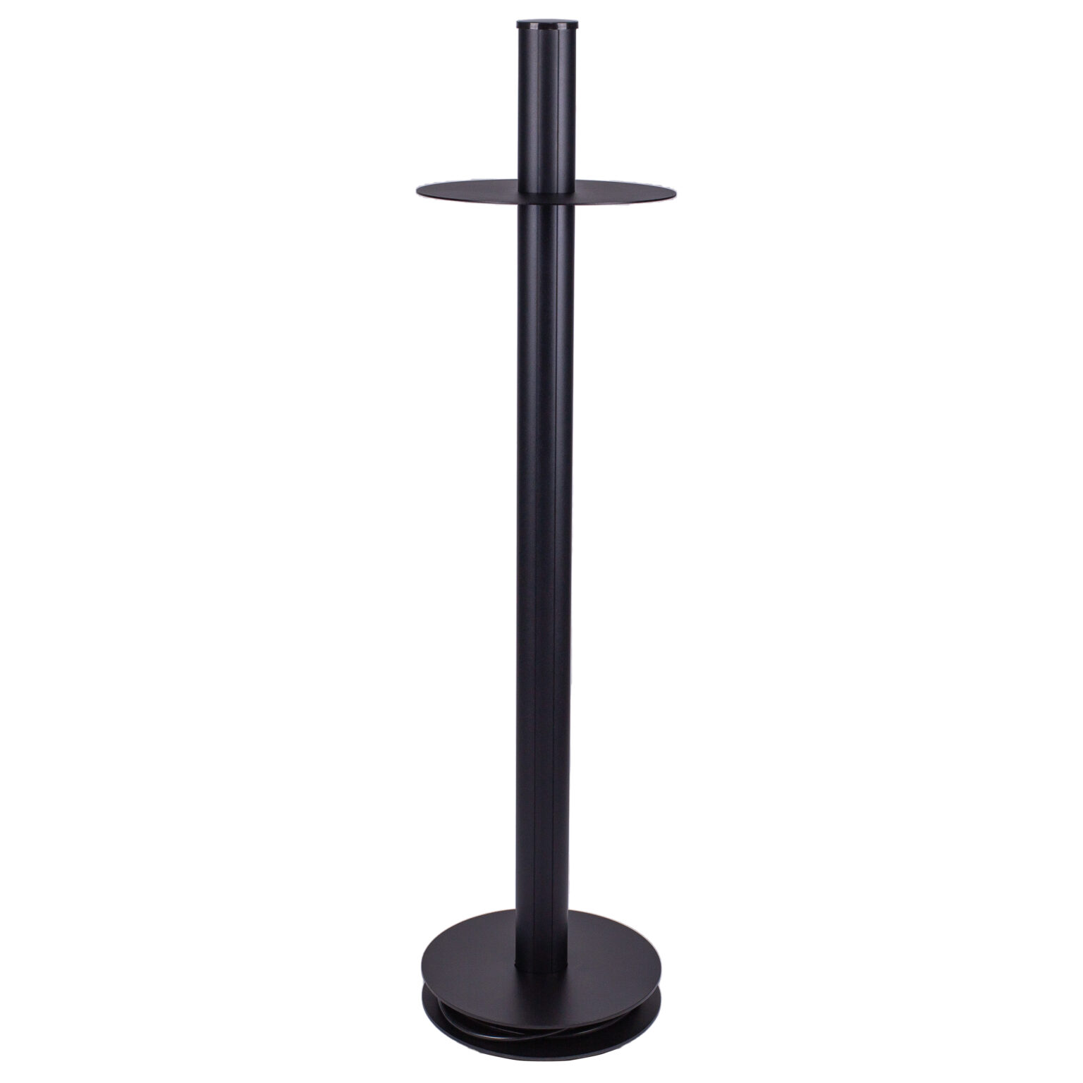 Coluna de Tomada com 6NBR + USB A+C preta da QTMOV de costas 100cm