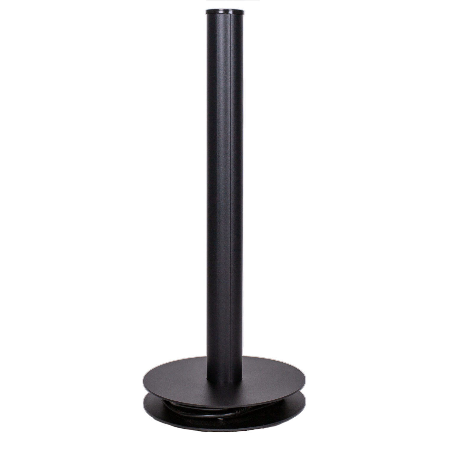 Coluna de Tomada com 6NBR + USB A+C Preto da QTMOV parte de trás da coluna de tomada