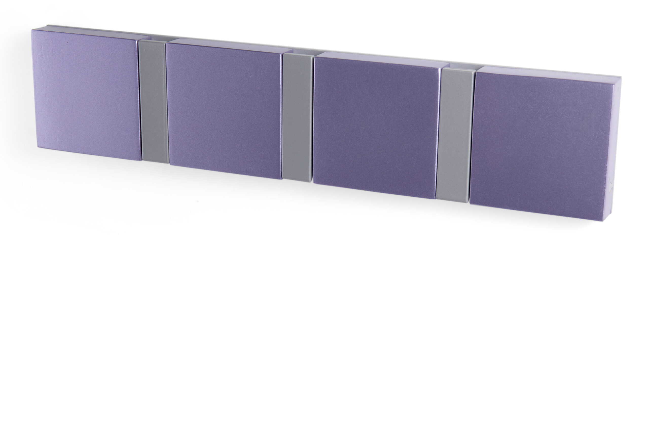 Cabideiro de Parede com três ganchos de 39cm Roxo da QTMOV Prime fechado Cabideiro de Parede com três ganchos de 39cm Roxo da QTMOV Prime fechado