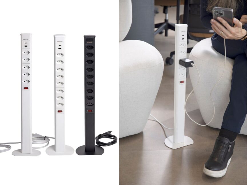 Comuna de tomada One de 5, 8 ou 9 tomadas da QTMOV Prime