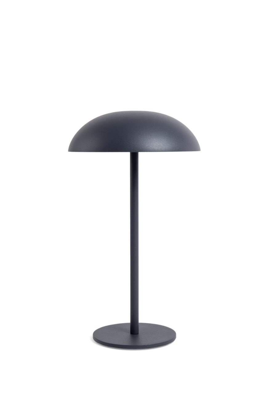 Luminária Abajur Cogumelo Preto Luminária de LED QTMO Prime desligada