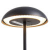 Luminária Abajur Cogumelo Preto Luminária de LED QTMO Prime detalhe do LED Luminária Abajur Cogumelo Preto Luminária de LED QTMO Prime detalhe do LED