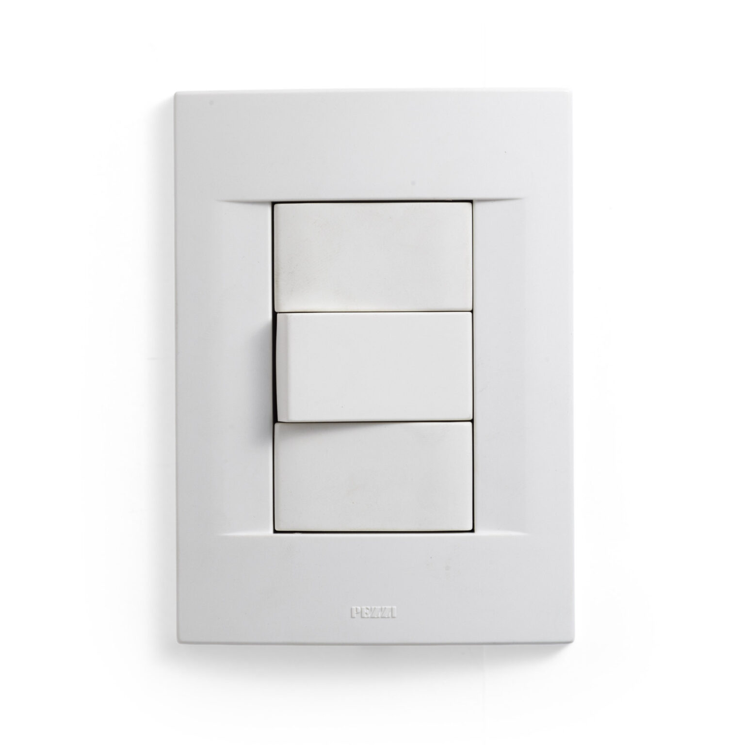 Espelho 4x2 com 1 interruptor + 2 blocos cego branco da QTMOV Prime