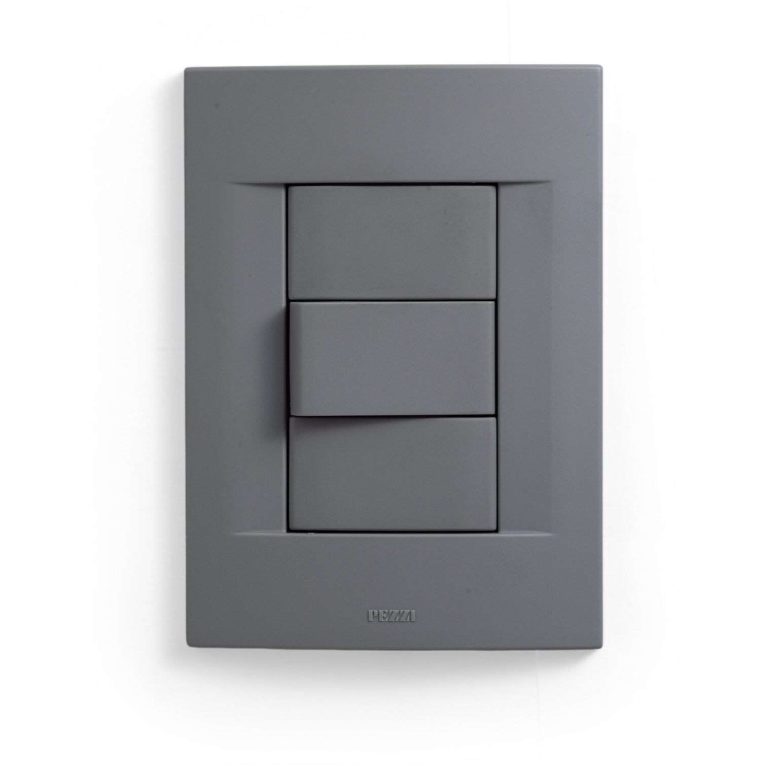 Espelho 4x2 com 1 interruptor + 2 blocos cego concreto da QTMOV Prime