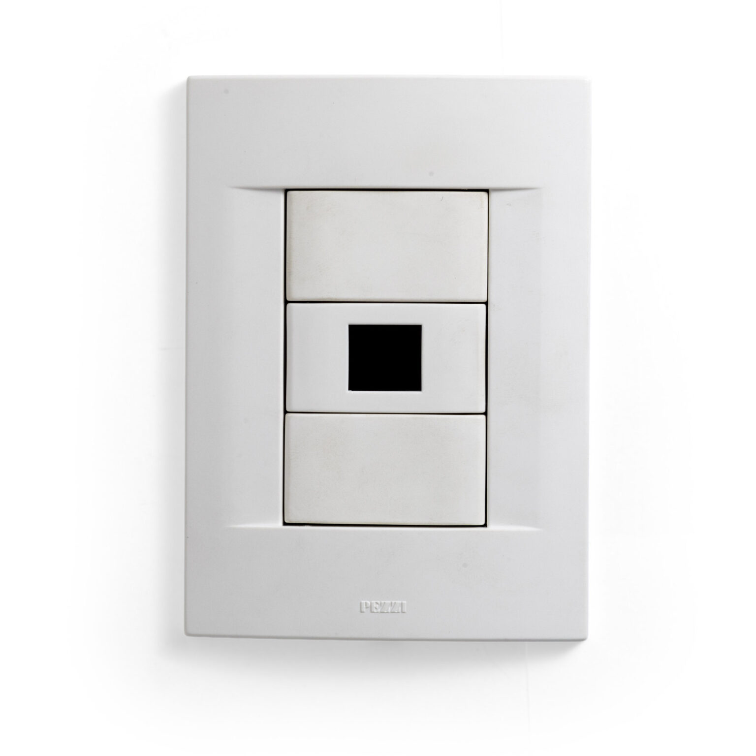 Espelho 4x2 com 1 bloco Keystone + 2 blocos cego QTMOV Prime branco