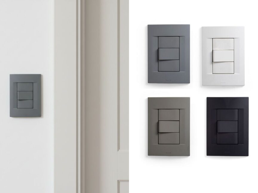 Capa Espelho 4x2 com 1 interruptor + 2 blocos cegos da QTMOV Prime