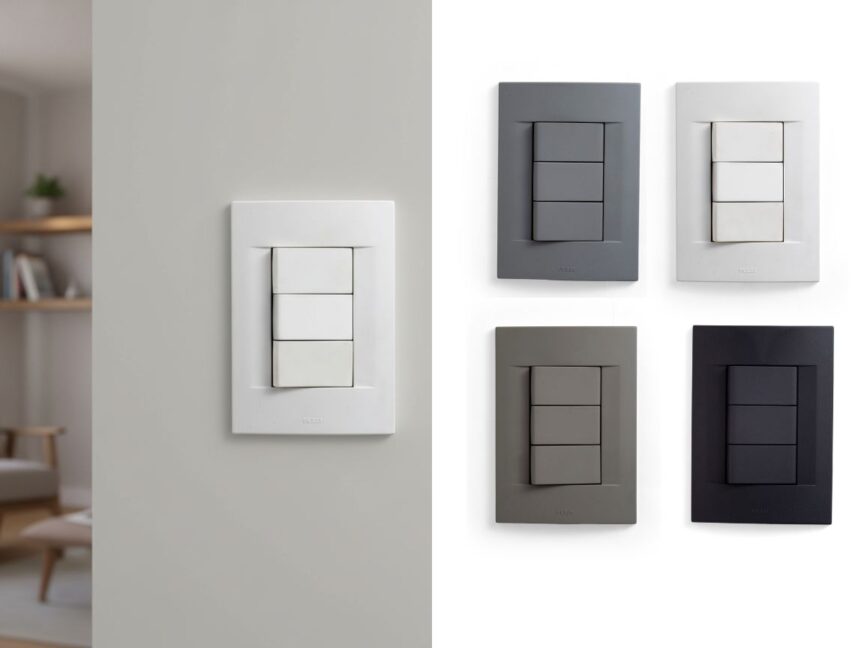 Espelho 4x2 com 3 interruptores da QTMOV Prime