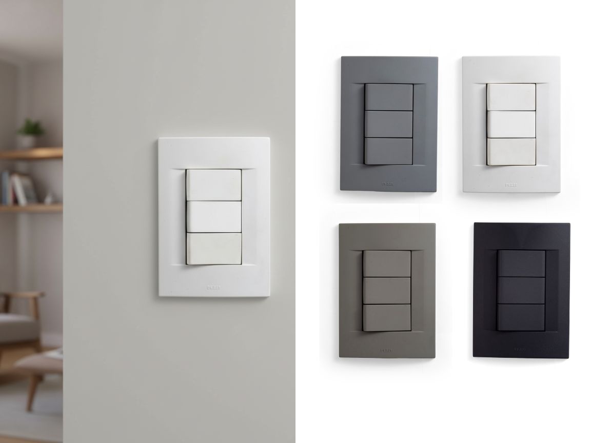 Espelho 4x2 com 3 interruptores da QTMOV Prime